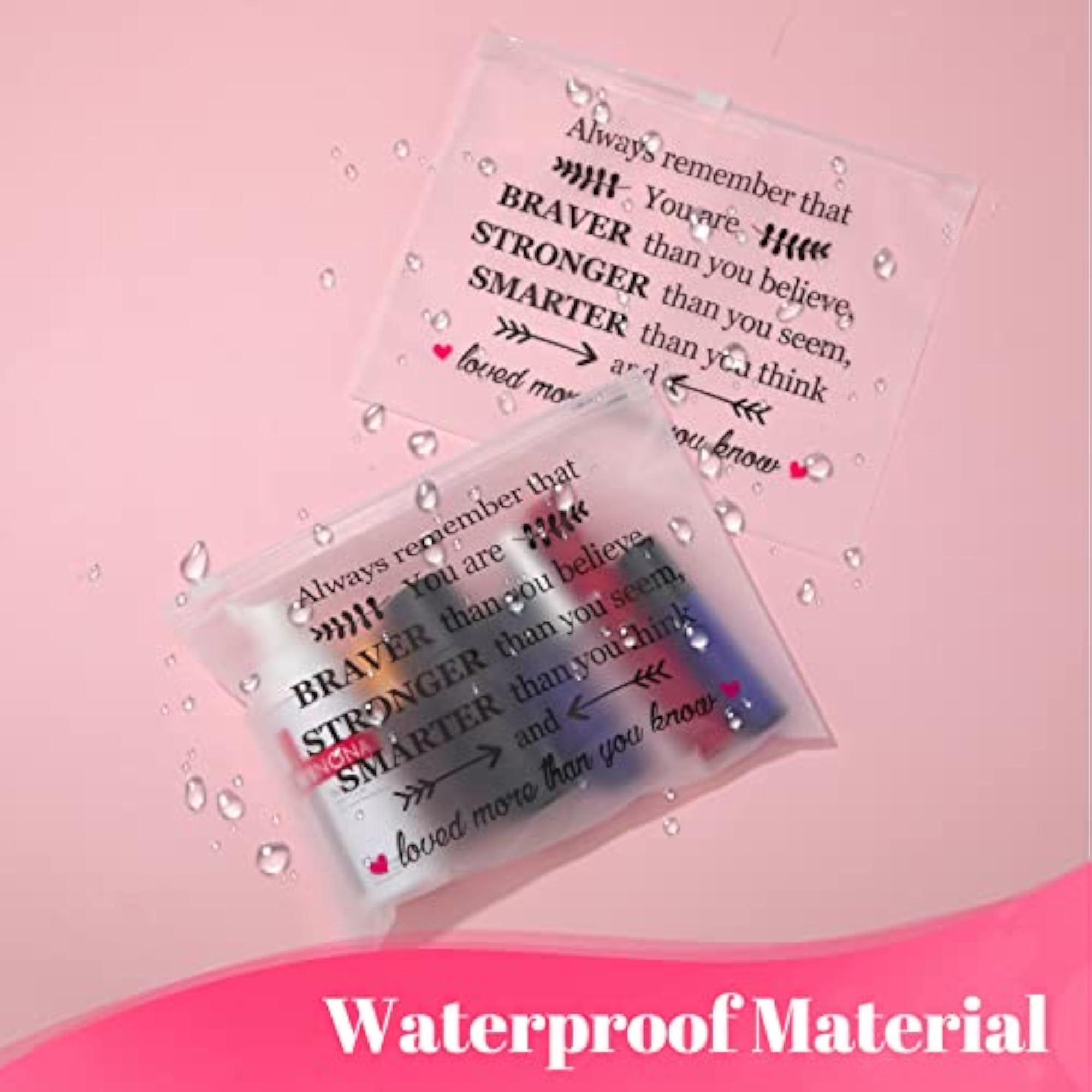 50 Pcs Bulk Makeup Bags, Inspirational Gifts